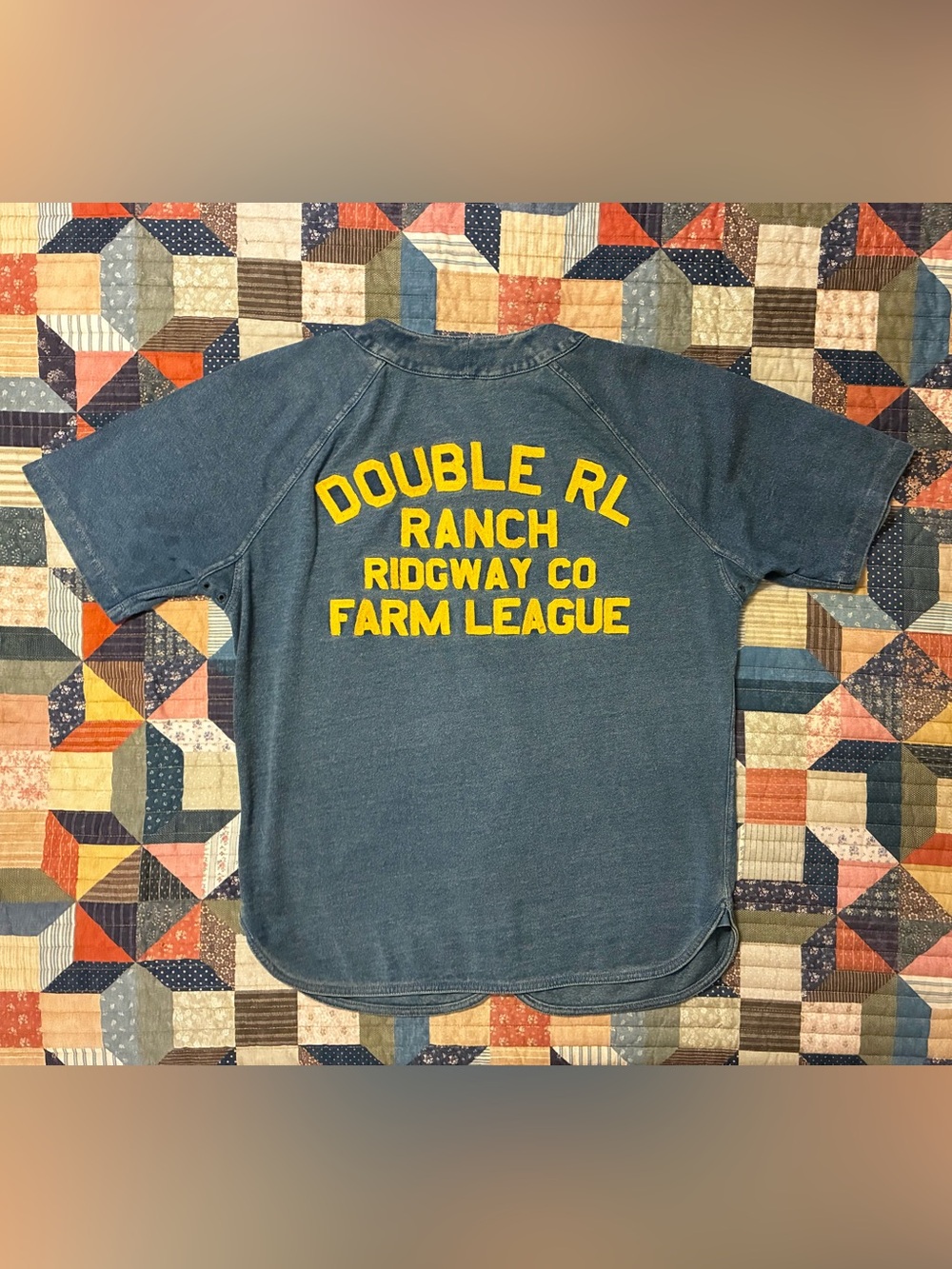 💥RARE💥DOUBLE RL RALPH LAUREN RRL “FARM LEAGUE” BASEBALL JERSEY- MEDIUM - Picture 13 of 14